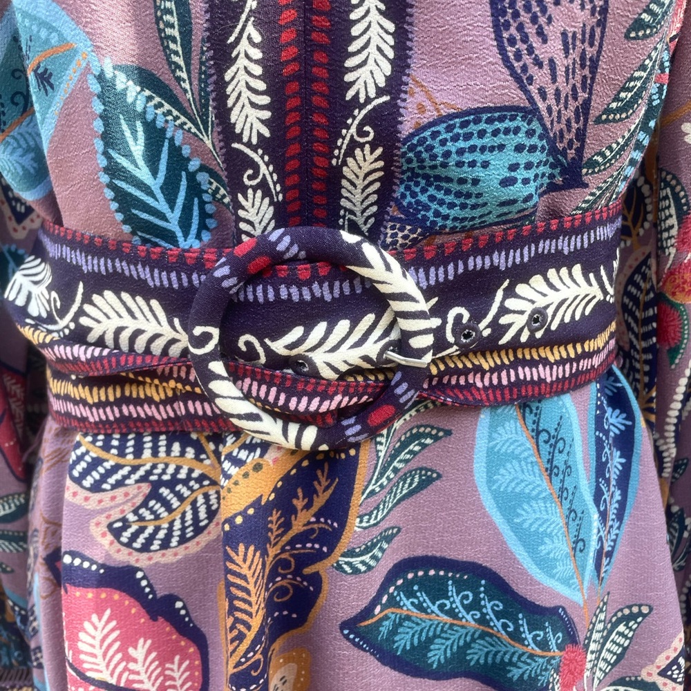 Farm Rio Lavender Wild Nights Long Sleeve Dress - Picture 2 of 11